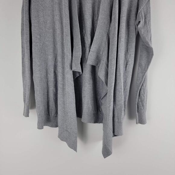 Michael Kors Zip Shoulder Fly Away Cardigan Gray Long Sleeve Gray Size S - Picture 4 of 6